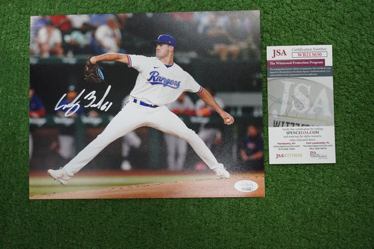 CODY BRADFORD TEXAS RANGERS SIGNED 8x10 PHOTO CircleChange JSA COA