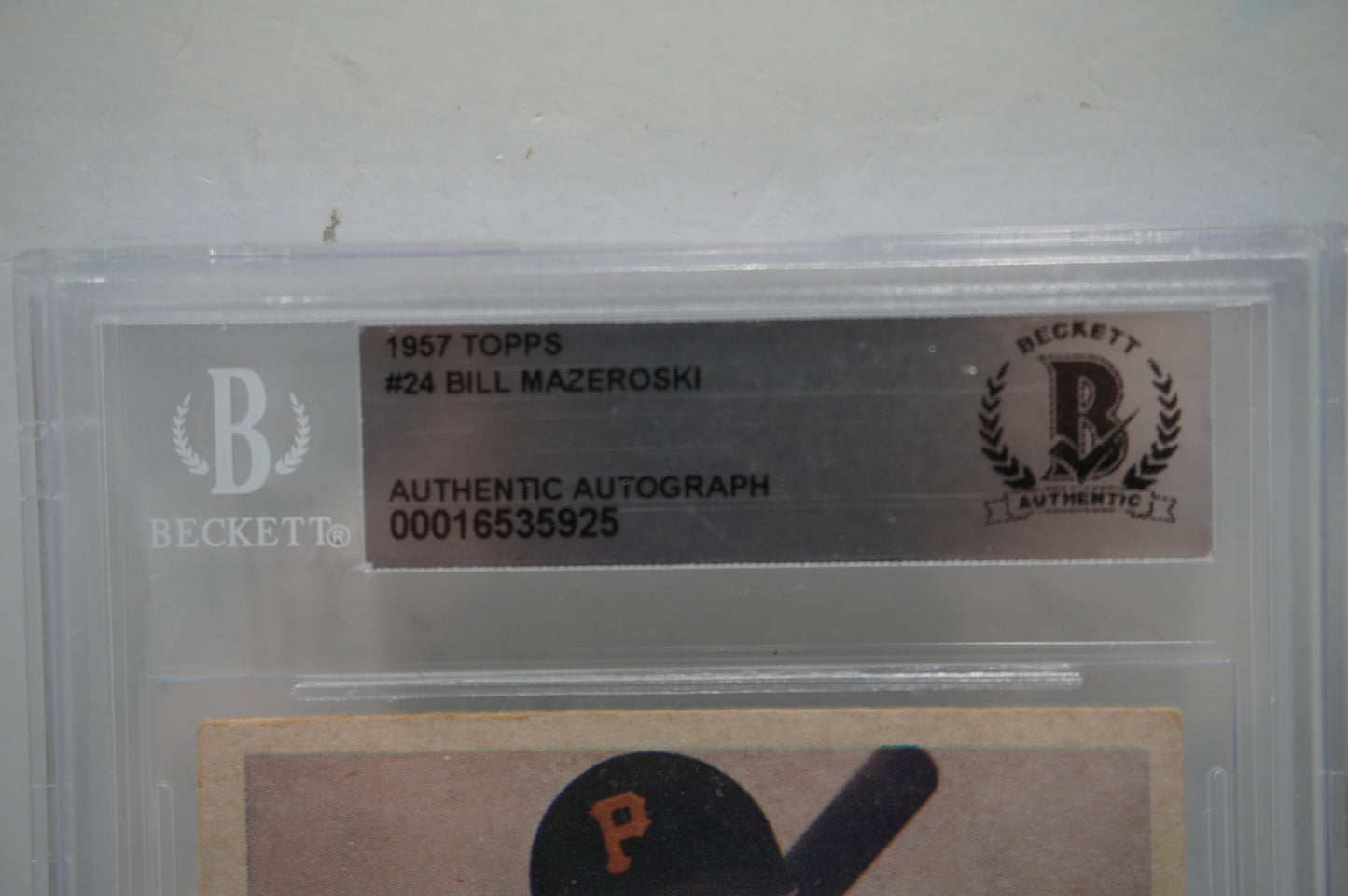 1957 Topps #24 Bill Mazeroski Beckett Authentic