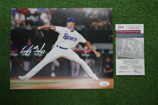 CODY BRADFORD TEXAS RANGERS SIGNED 8x10 PHOTO CircleChange JSA COA