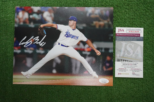 CODY BRADFORD TEXAS RANGERS SIGNED 8x10 PHOTO CircleChange JSA COA