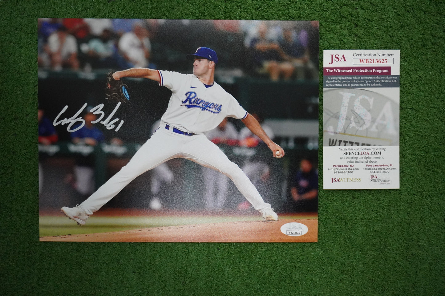 CODY BRADFORD TEXAS RANGERS SIGNED 8x10 PHOTO CircleChange JSA COA