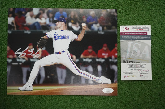 CODY BRADFORD TEXAS RANGERS SIGNED 8x10 PHOTO FastBall JSA COA