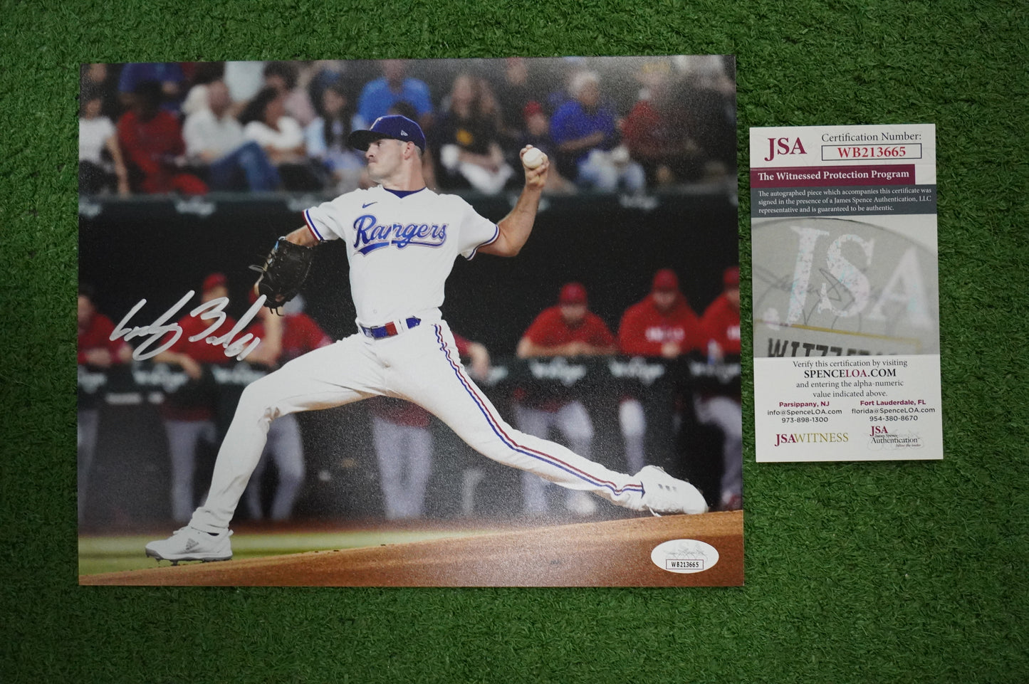 CODY BRADFORD TEXAS RANGERS SIGNED 8x10 PHOTO FastBall JSA COA