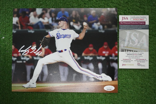 CODY BRADFORD TEXAS RANGERS SIGNED 8x10 PHOTO FastBall JSA COA
