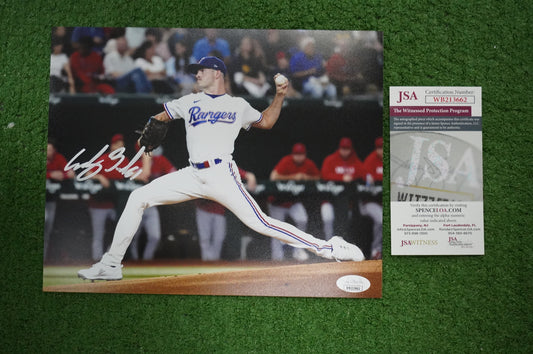 CODY BRADFORD TEXAS RANGERS SIGNED 8x10 PHOTO FastBall JSA COA