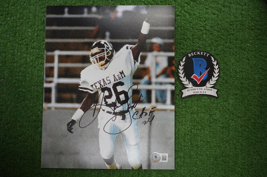 KEVIN SMITH TEXAS A&M AGGIES SIGNED 8x10 PHOTO w/CHOF 24 BAS