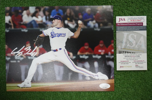 CODY BRADFORD TEXAS RANGERS SIGNED 8x10 PHOTO FastBall JSA COA