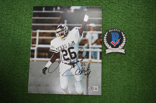 KEVIN SMITH TEXAS A&M AGGIES SIGNED 8x10 PHOTO w/CHOF 24 BAS