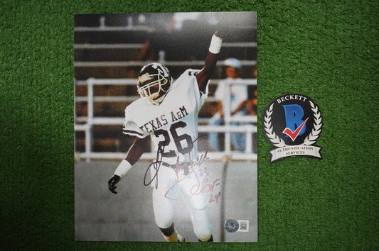 KEVIN SMITH TEXAS A&M AGGIES SIGNED 8x10 PHOTO w/CHOF 24 BAS