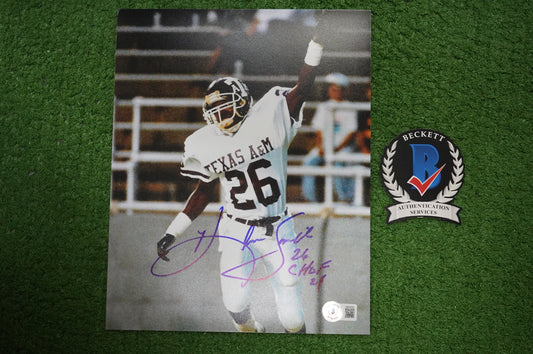 KEVIN SMITH TEXAS A&M AGGIES SIGNED 8x10 PHOTO w/CHOF 24 BAS