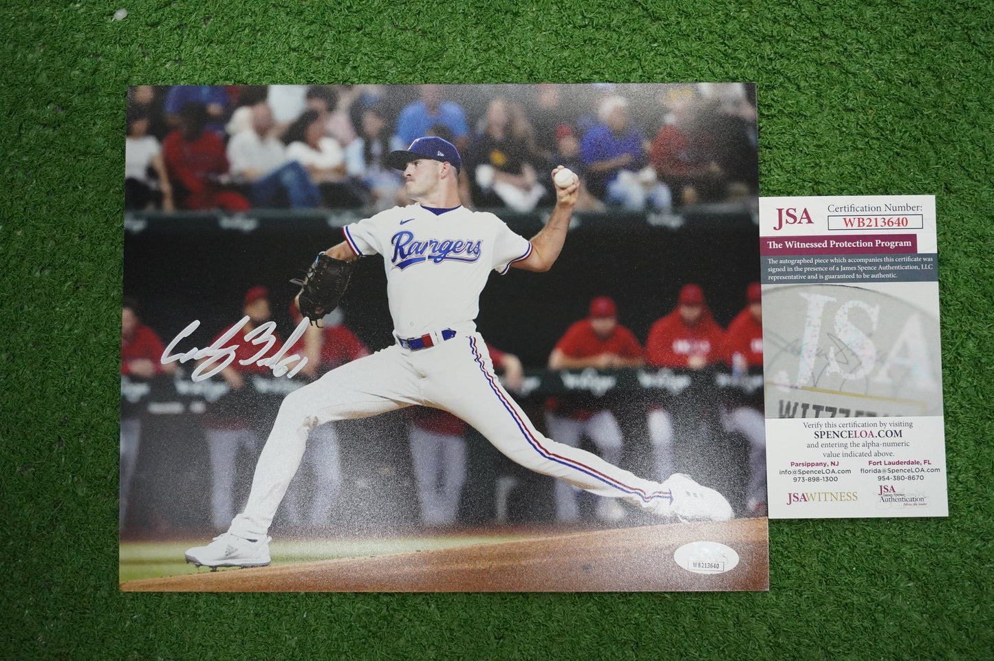 CODY BRADFORD TEXAS RANGERS SIGNED 8x10 PHOTO FastBall JSA COA