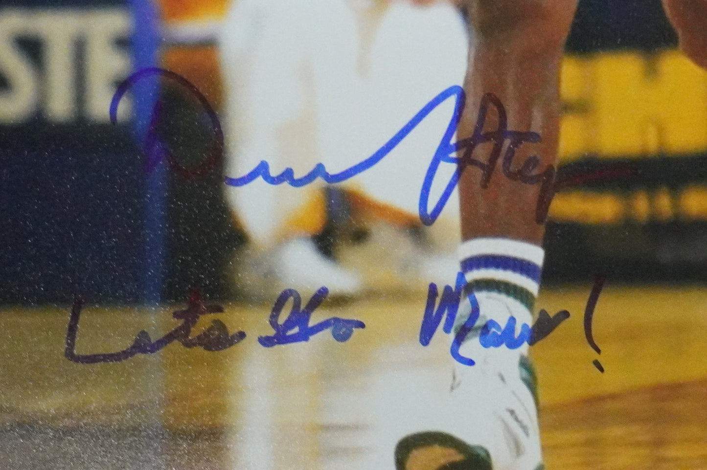 DEREK HARPER DALLAS MAVERICKS MAVS SIGNED 8x10 PHOTO w/INSC GREEN BAS