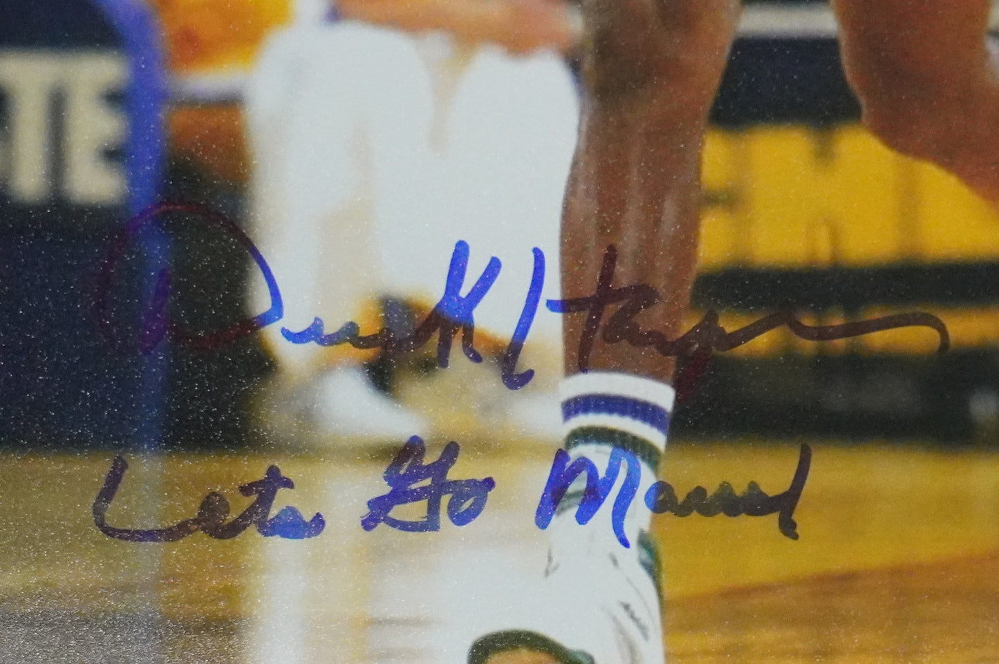 DEREK HARPER DALLAS MAVERICKS MAVS SIGNED 8x10 PHOTO w/INSC GREEN BAS