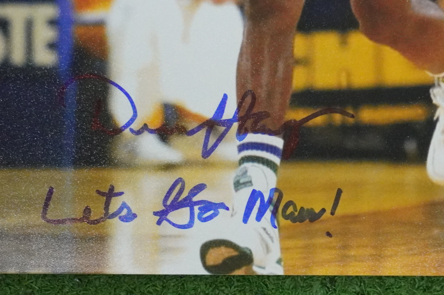 DEREK HARPER DALLAS MAVERICKS MAVS SIGNED 8x10 PHOTO w/INSC GREEN BAS