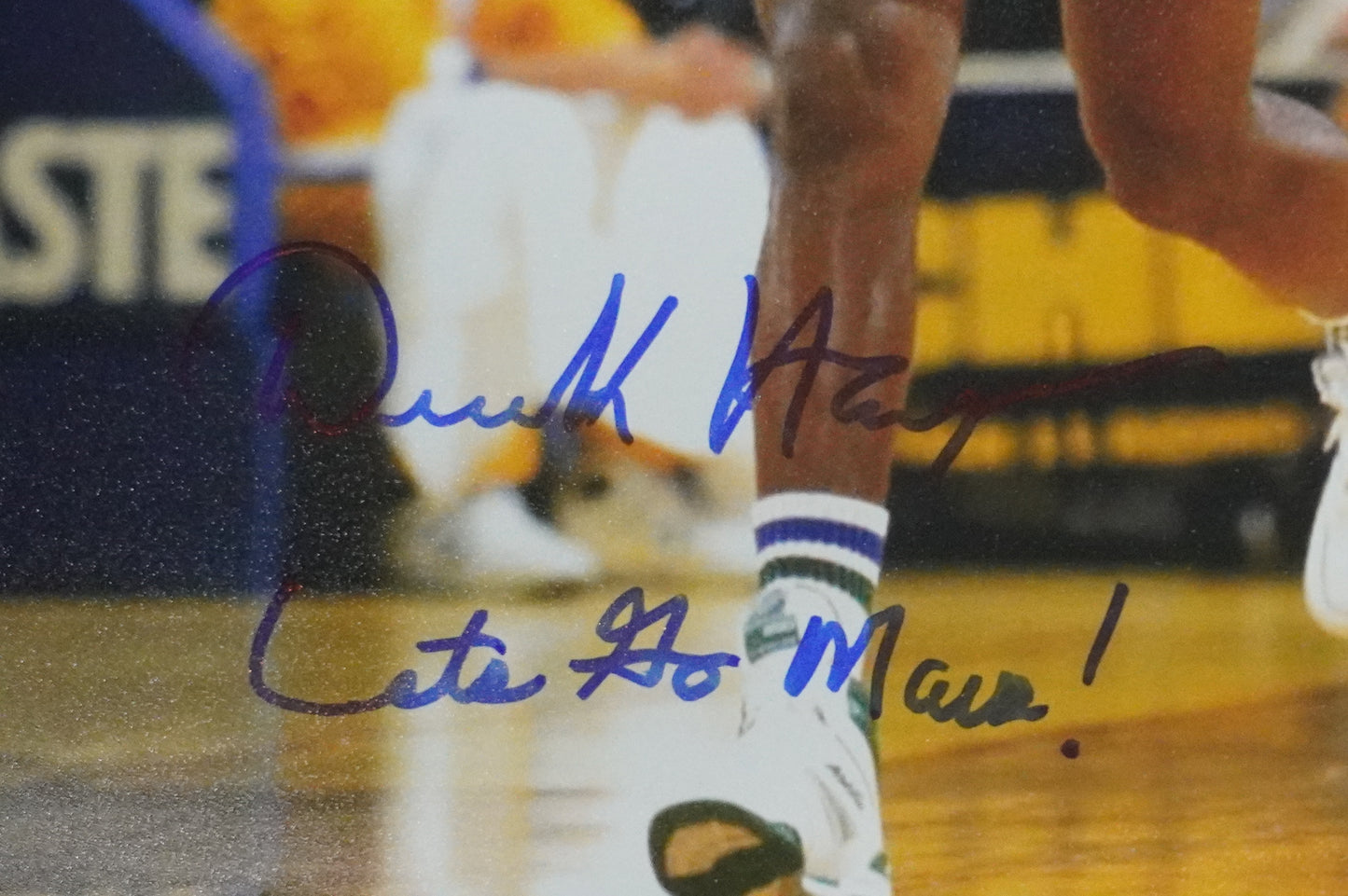 DEREK HARPER DALLAS MAVERICKS MAVS SIGNED 8x10 PHOTO w/INSC GREEN BAS