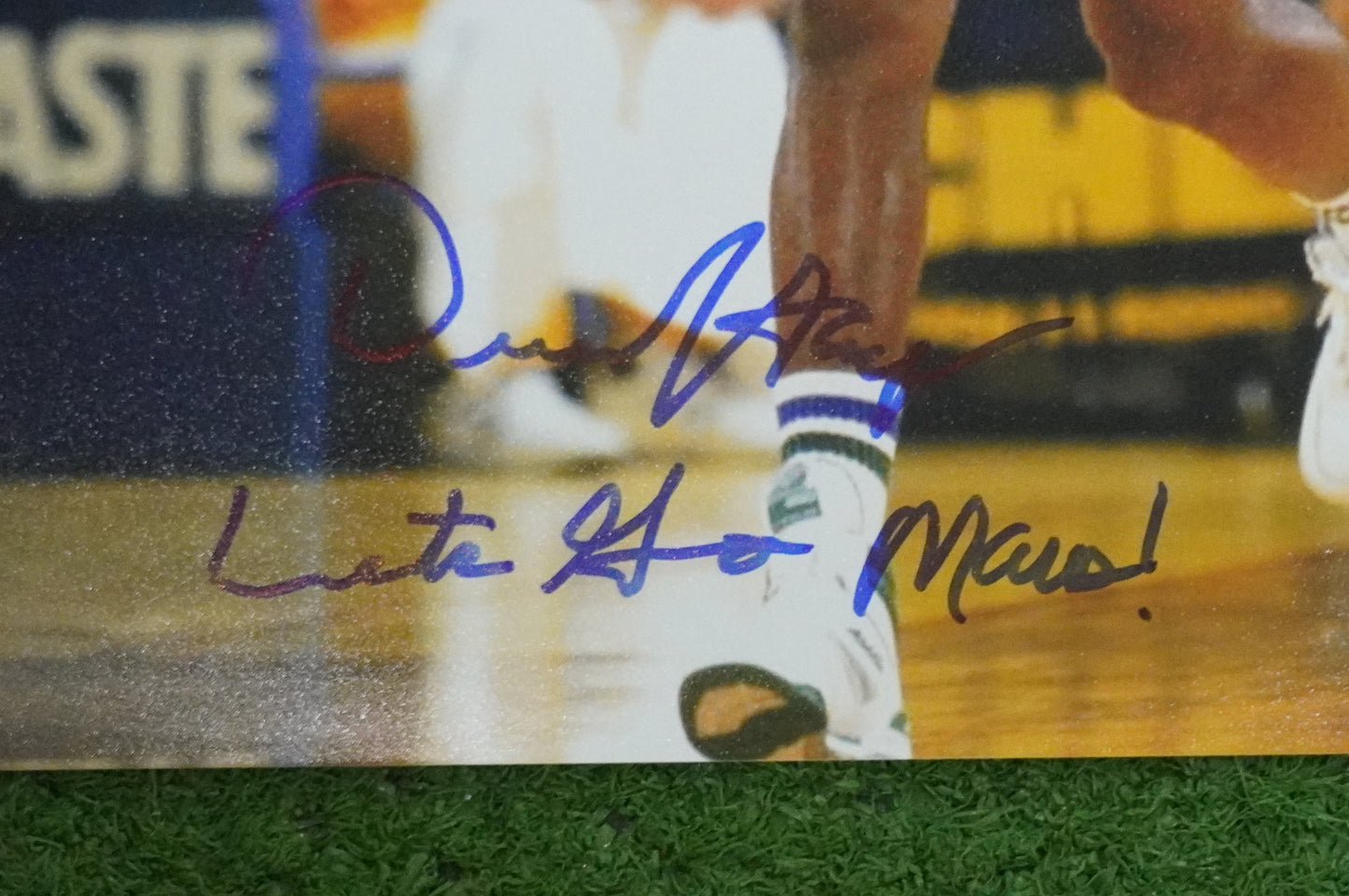 DEREK HARPER DALLAS MAVERICKS MAVS SIGNED 8x10 PHOTO w/INSC GREEN BAS