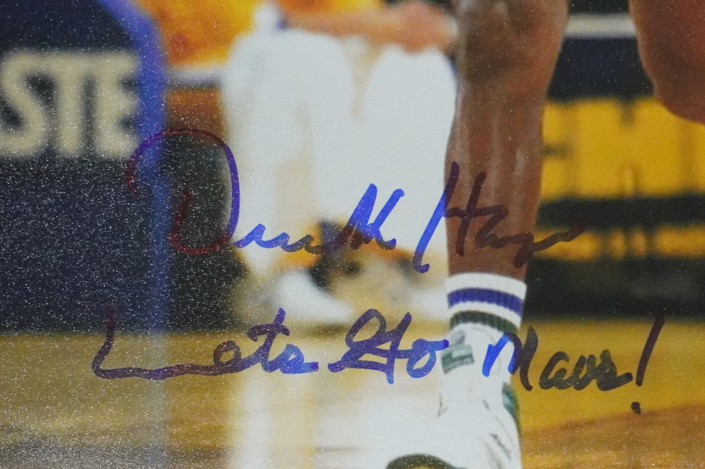 DEREK HARPER DALLAS MAVERICKS MAVS SIGNED 8x10 PHOTO w/INSC GREEN BAS