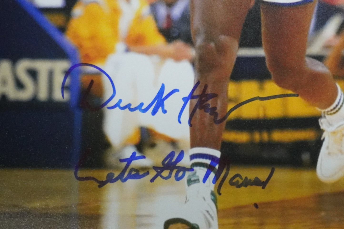 DEREK HARPER DALLAS MAVERICKS MAVS SIGNED 8x10 PHOTO w/INSC GREEN BAS