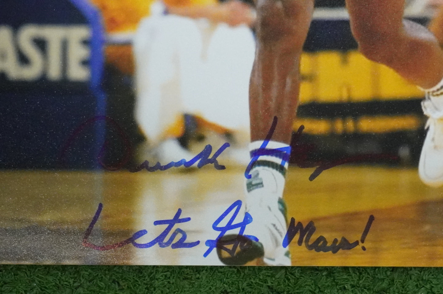 DEREK HARPER DALLAS MAVERICKS MAVS SIGNED 8x10 PHOTO w/INSC GREEN BAS