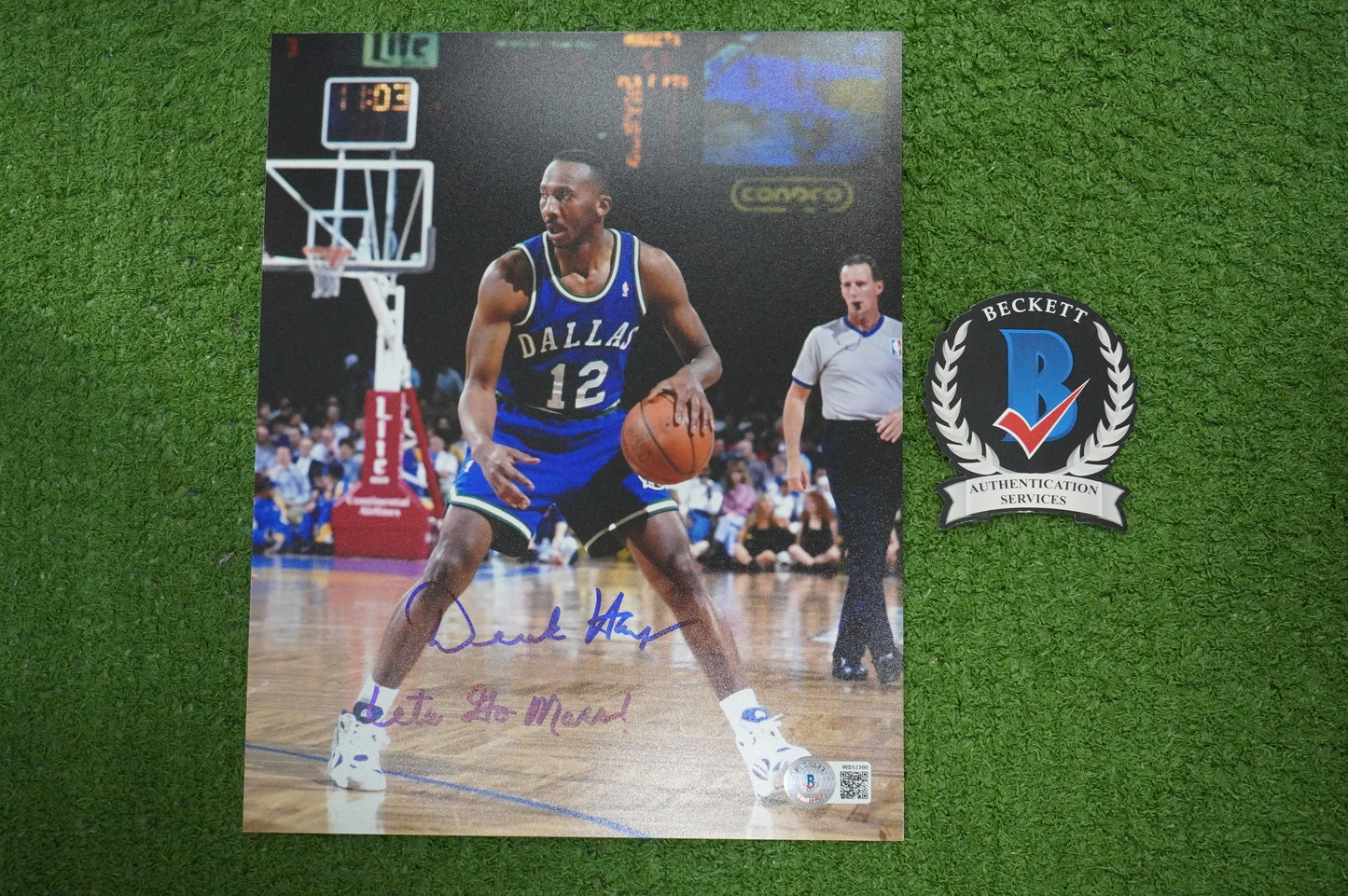 DEREK HARPER DALLAS MAVERICKS MAVS SIGNED 8x10 PHOTO w/INSC ROAD BAS