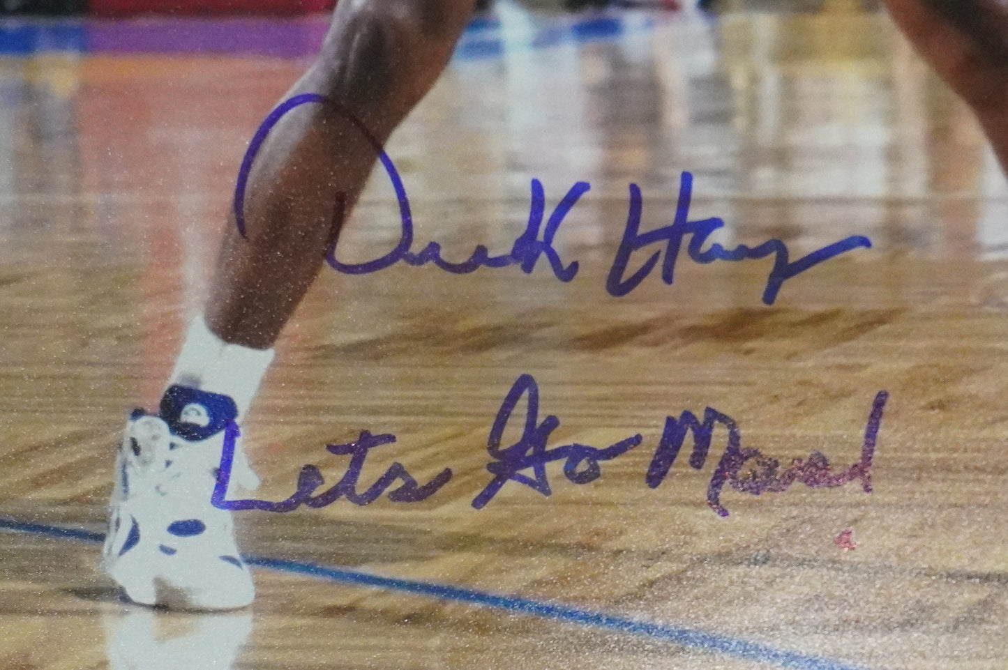 DEREK HARPER DALLAS MAVERICKS MAVS SIGNED 8x10 PHOTO w/INSC ROAD BAS