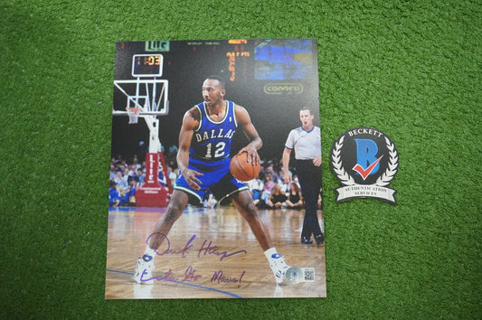 DEREK HARPER DALLAS MAVERICKS MAVS SIGNED 8x10 PHOTO w/INSC ROAD BAS