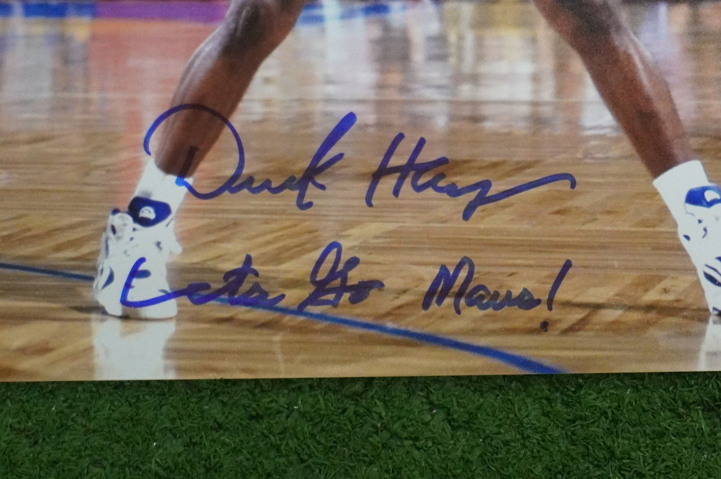 DEREK HARPER DALLAS MAVERICKS MAVS SIGNED 8x10 PHOTO w/INSC ROAD BAS