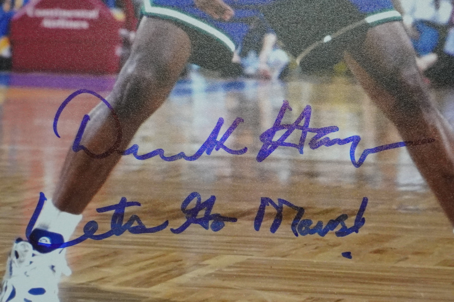 DEREK HARPER DALLAS MAVERICKS MAVS SIGNED 8x10 PHOTO w/INSC ROAD BAS