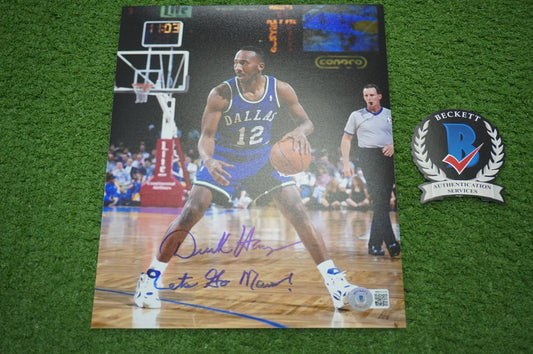 DEREK HARPER DALLAS MAVERICKS MAVS SIGNED 8x10 PHOTO w/INSC ROAD BAS