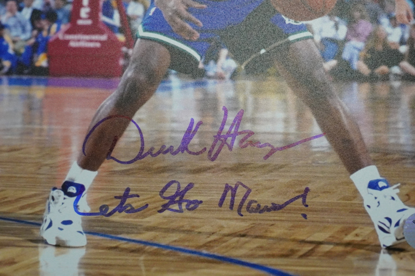 DEREK HARPER DALLAS MAVERICKS MAVS SIGNED 8x10 PHOTO w/INSC ROAD BAS