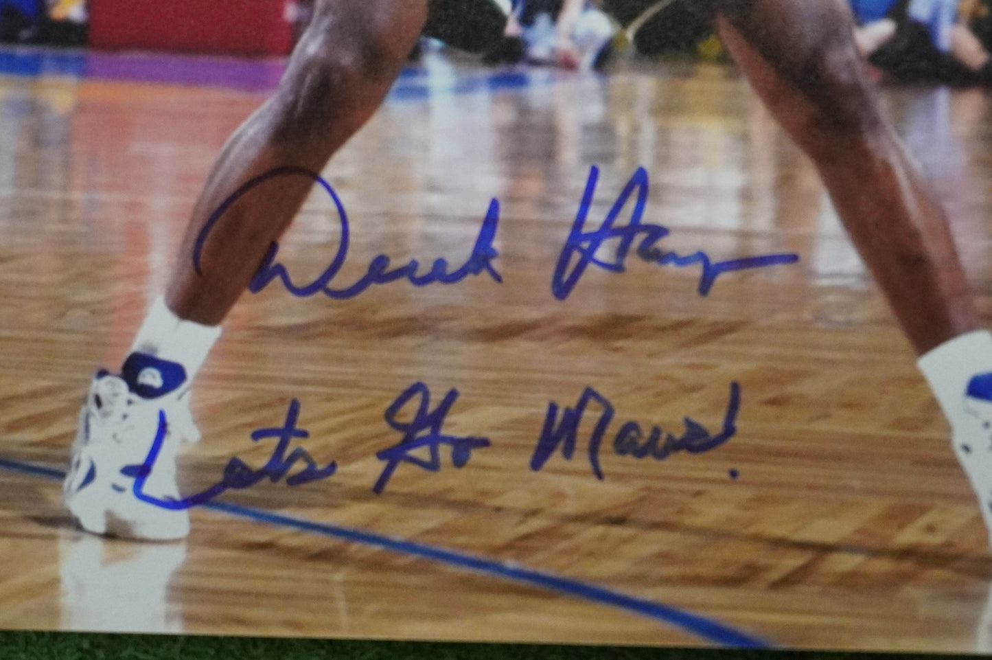 DEREK HARPER DALLAS MAVERICKS MAVS SIGNED 8x10 PHOTO w/INSC ROAD BAS