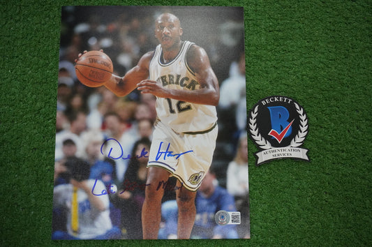 DEREK HARPER DALLAS MAVERICKS MAVS SIGNED 8x10 PHOTO w/INSC Knicks BAS COA