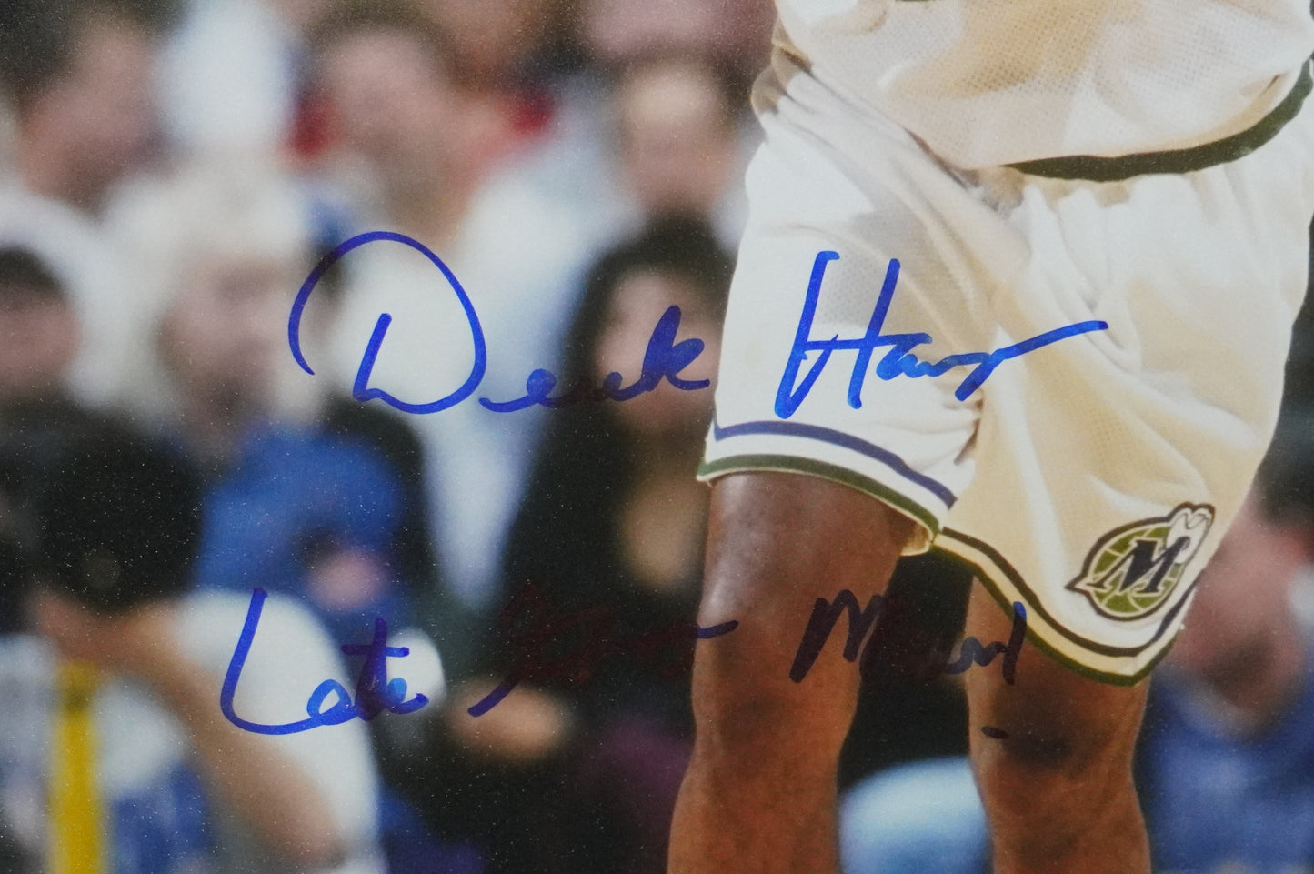 DEREK HARPER DALLAS MAVERICKS MAVS SIGNED 8x10 PHOTO w/INSC Knicks BAS COA