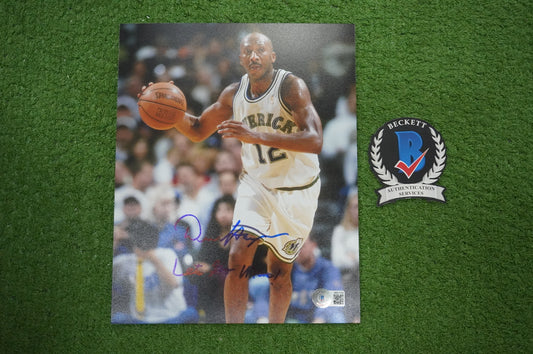 DEREK HARPER DALLAS MAVERICKS MAVS SIGNED 8x10 PHOTO w/INSC Knicks BAS COA