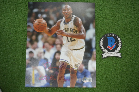 DEREK HARPER DALLAS MAVERICKS MAVS SIGNED 8x10 PHOTO w/INSC Knicks BAS COA