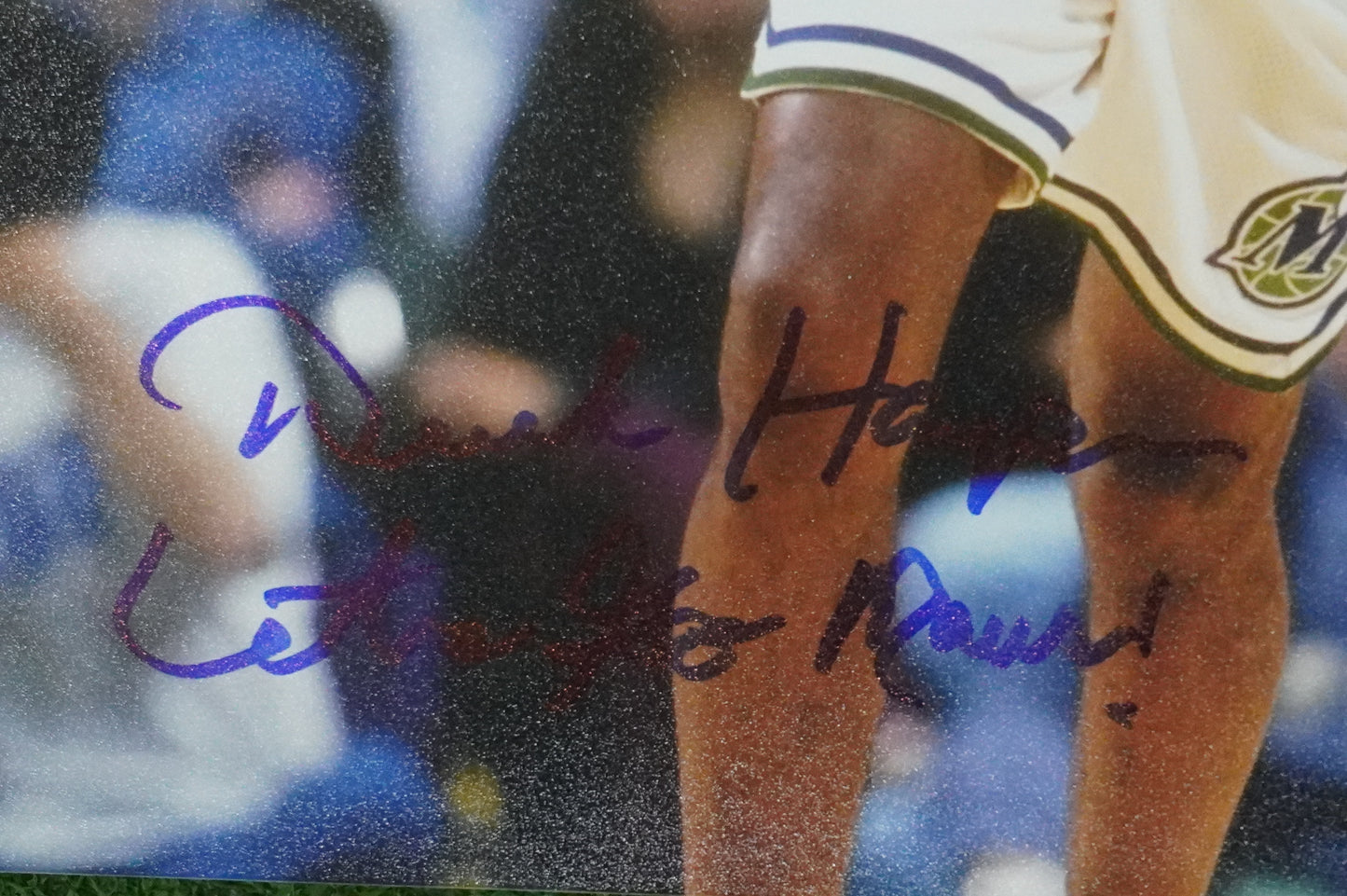 DEREK HARPER DALLAS MAVERICKS MAVS SIGNED 8x10 PHOTO w/INSC Knicks BAS COA