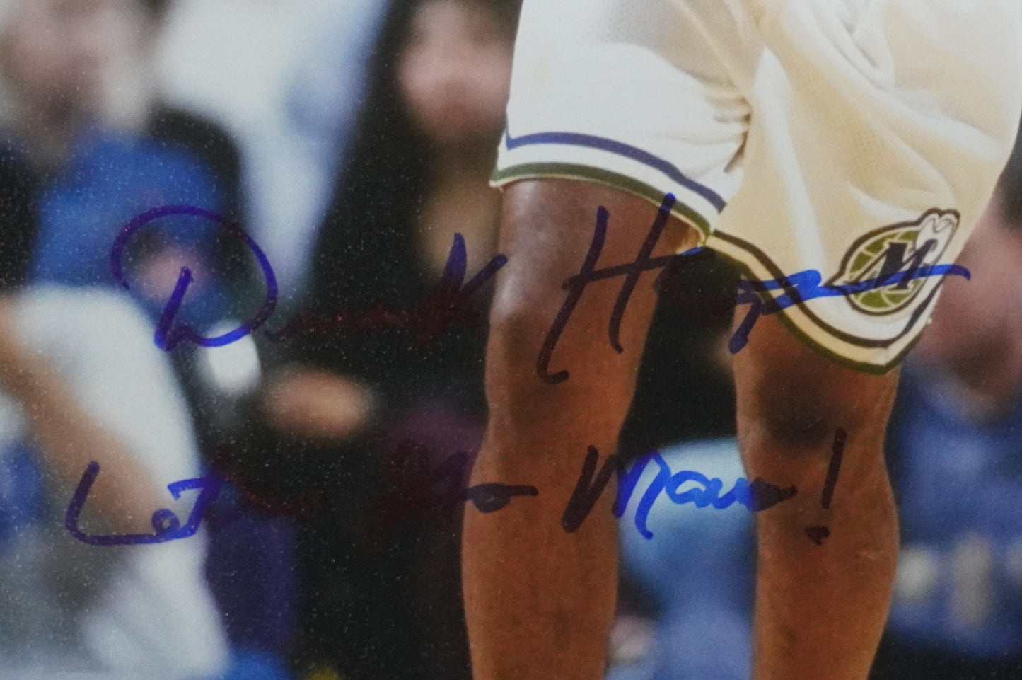 DEREK HARPER DALLAS MAVERICKS MAVS SIGNED 8x10 PHOTO w/INSC Knicks BAS COA