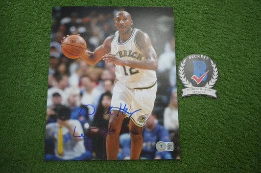 DEREK HARPER DALLAS MAVERICKS MAVS SIGNED 8x10 PHOTO w/INSC Knicks BAS COA