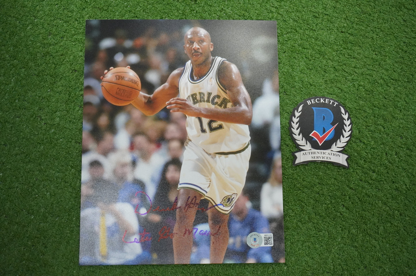 DEREK HARPER DALLAS MAVERICKS MAVS SIGNED 8x10 PHOTO w/INSC Knicks BAS COA