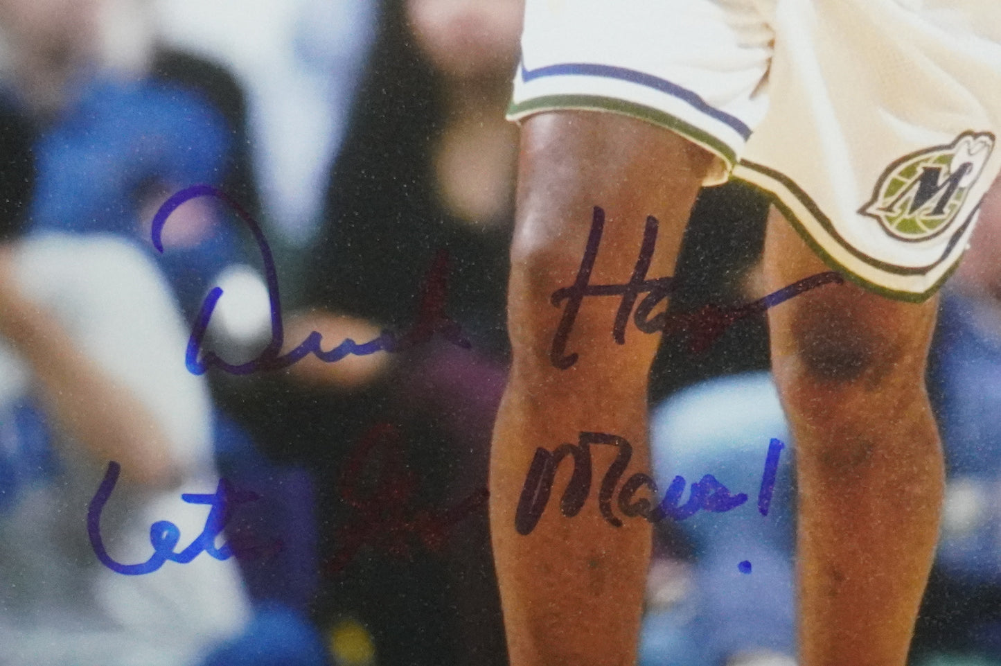 DEREK HARPER DALLAS MAVERICKS MAVS SIGNED 8x10 PHOTO w/INSC Knicks BAS COA