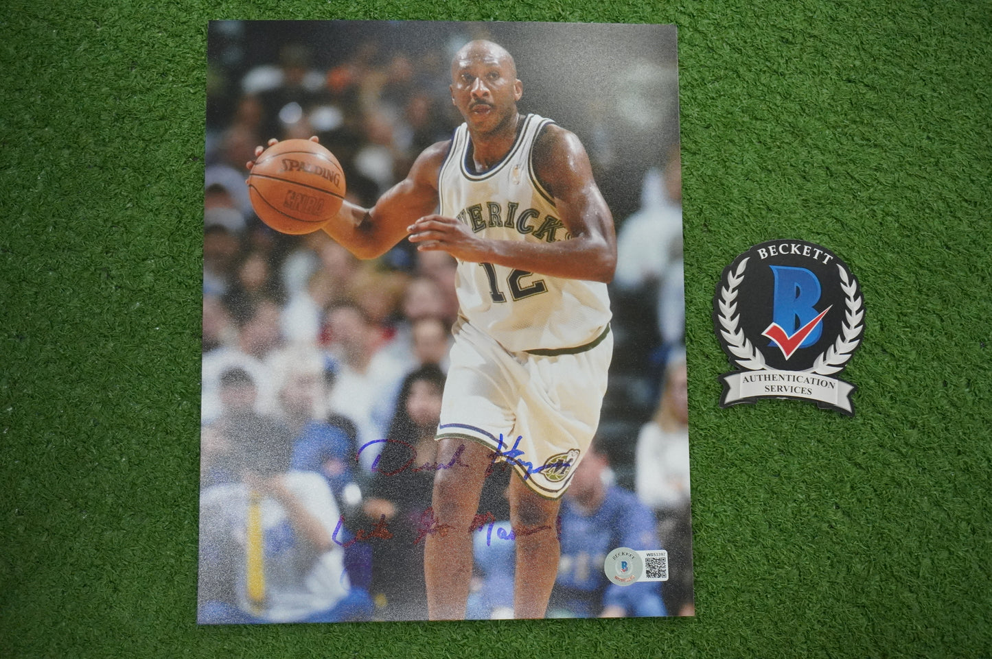 DEREK HARPER DALLAS MAVERICKS MAVS SIGNED 8x10 PHOTO w/INSC Knicks BAS COA