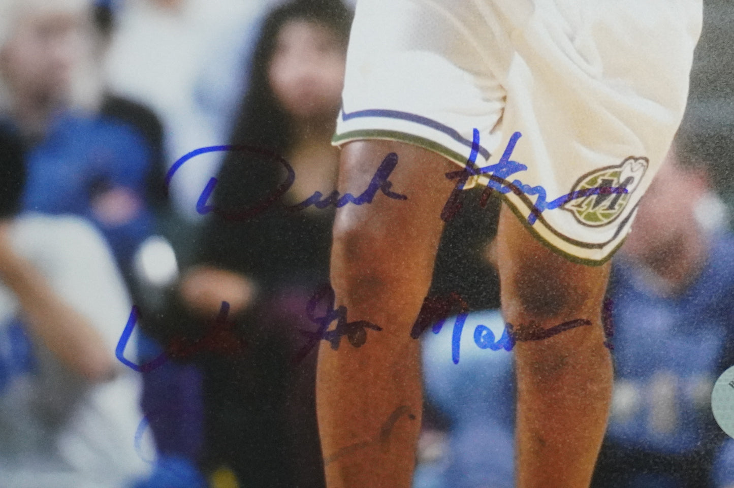 DEREK HARPER DALLAS MAVERICKS MAVS SIGNED 8x10 PHOTO w/INSC Knicks BAS COA