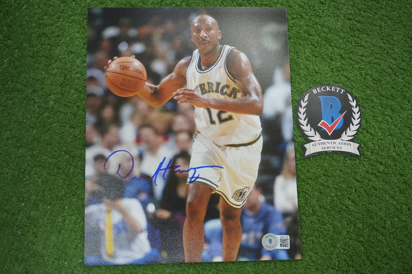 DEREK HARPER DALLAS MAVERICKS MAVS SIGNED 8x10 PHOTO w/INSC Knicks BAS COA