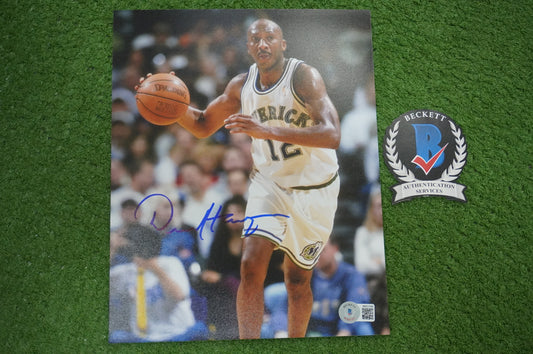 DEREK HARPER DALLAS MAVERICKS MAVS SIGNED 8x10 PHOTO w/INSC Knicks BAS COA