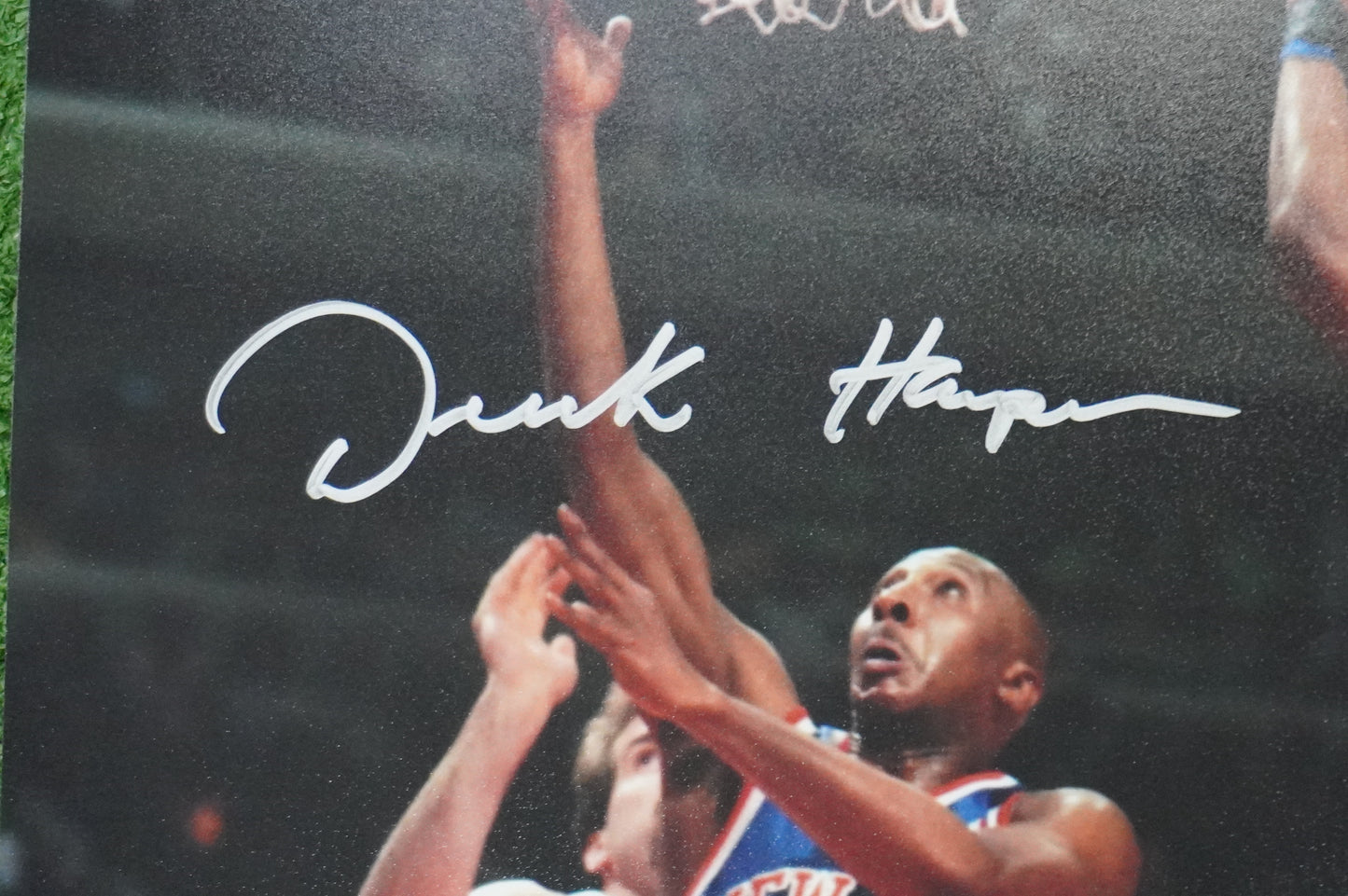 DEREK HARPER Signed 8x10 Photo NEW YORK KNICKS DALLAS MAVERICKS BAS COA