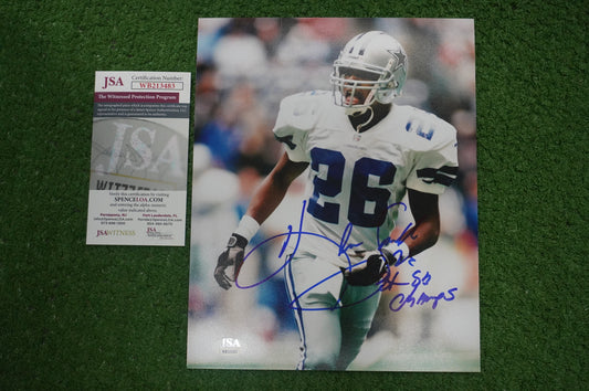 KEVIN SMITH DALLAS COWBOYS SIGNED 8x10 PHOTO with 3X SB CHAMPS JSA COA
