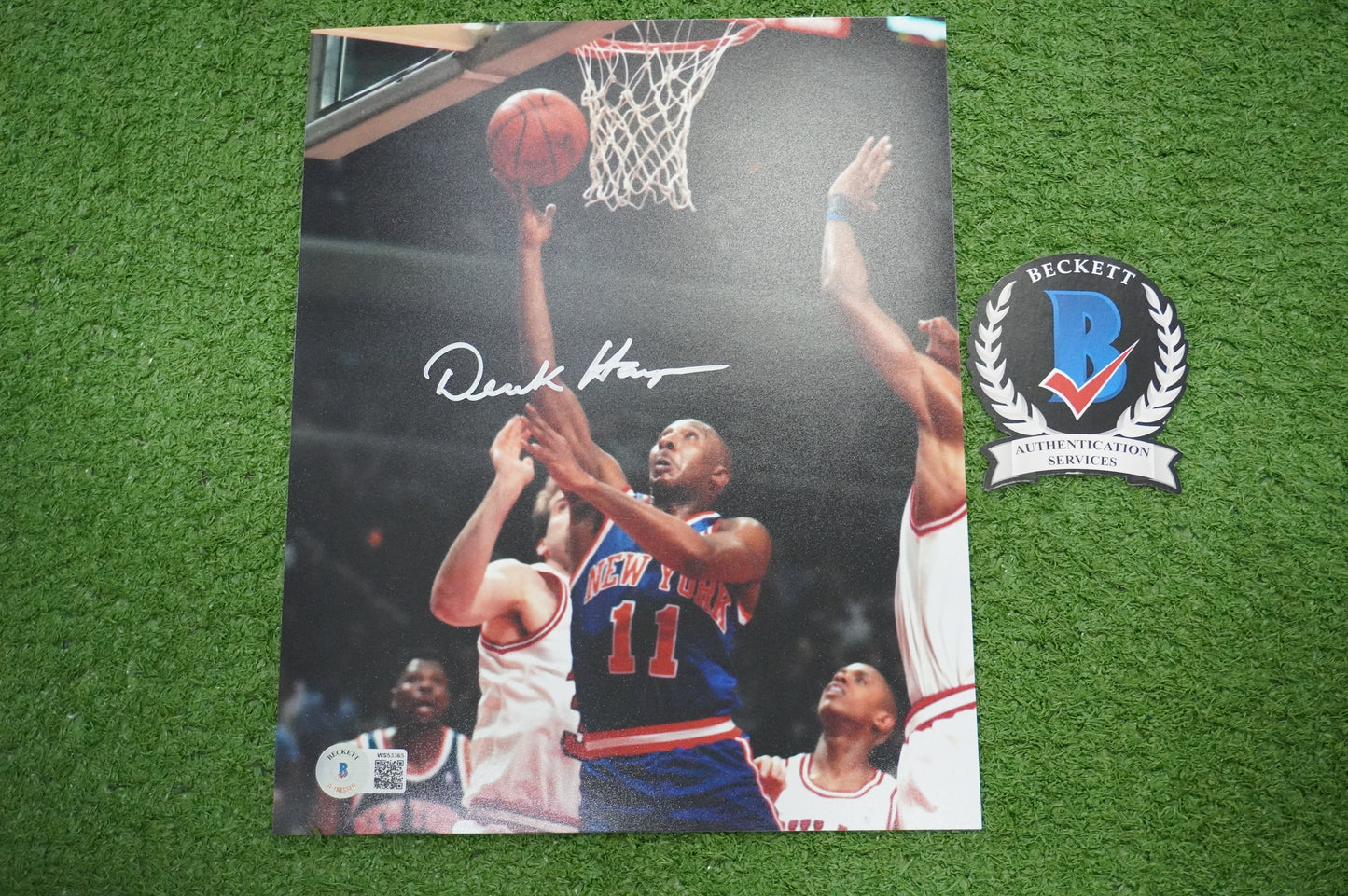 DEREK HARPER Signed 8x10 Photo NEW YORK KNICKS DALLAS MAVERICKS BAS COA