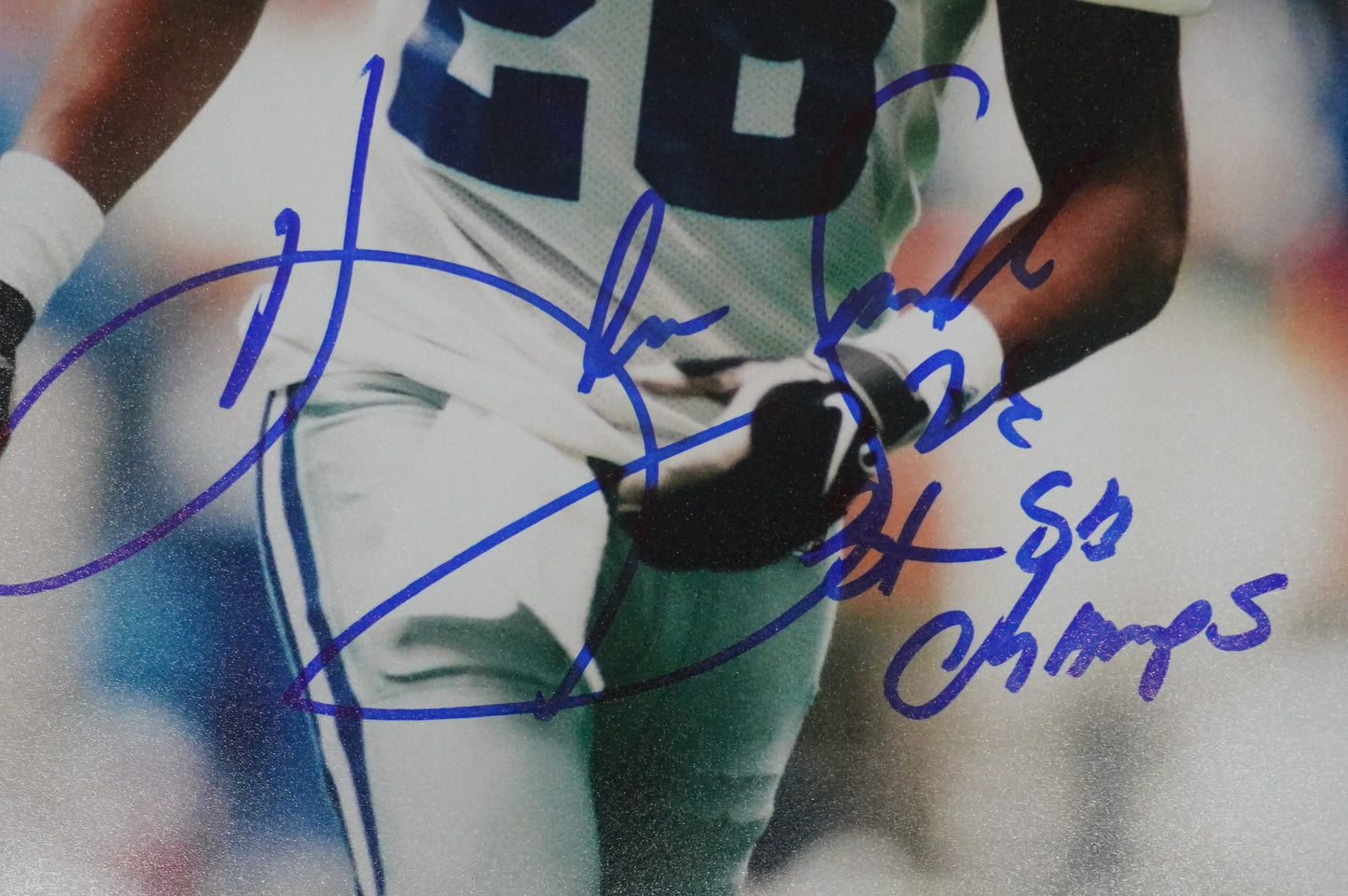 KEVIN SMITH DALLAS COWBOYS SIGNED 8x10 PHOTO with 3X SB CHAMPS JSA COA
