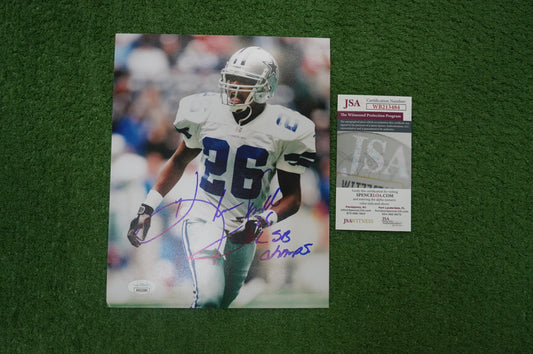 KEVIN SMITH DALLAS COWBOYS SIGNED 8x10 PHOTO with 3X SB CHAMPS JSA COA