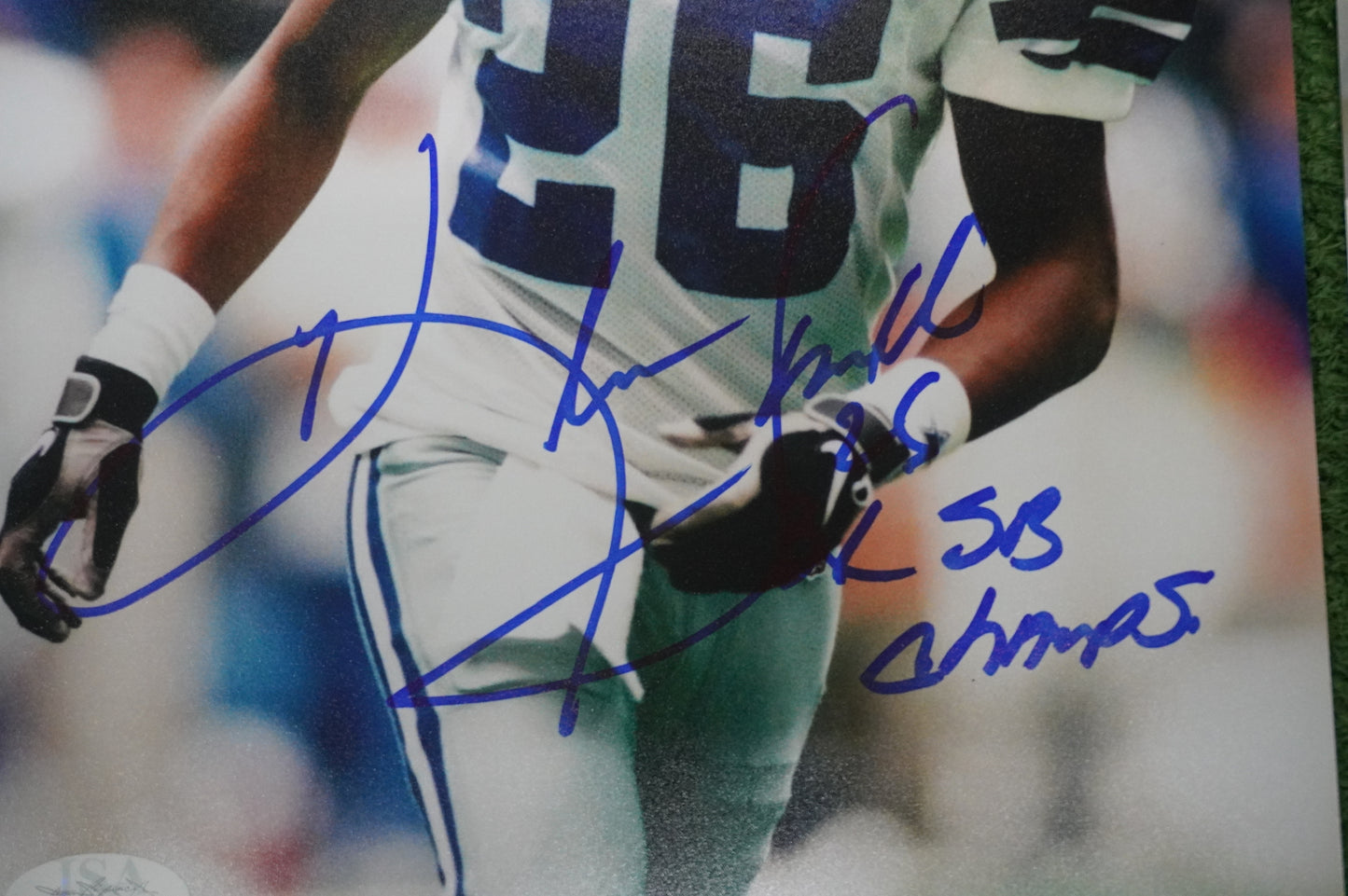 KEVIN SMITH DALLAS COWBOYS SIGNED 8x10 PHOTO with 3X SB CHAMPS JSA COA